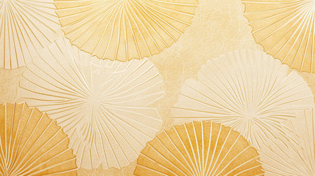 Japanese paper fan pattern background - closeup of Japanese paper fan patternの素材