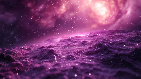 3d rendering of abstract space background with stars and nebula.の素材