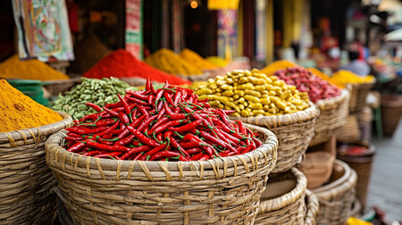Spices and herbs at the market in Hoi An, Vietnam