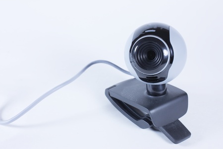 Webcam video camera isolated on a bright backgroundの写真素材