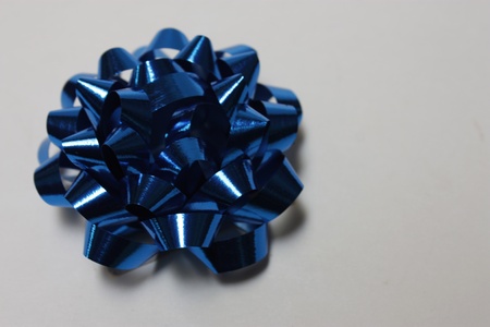 Beautiful blue Christmas bowの写真素材