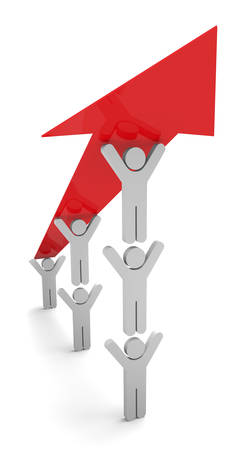 Abstraction Business Graph illustration isolated on white backgroundの写真素材