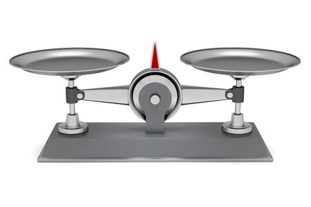 Iron scales isolated on white background illustrationの写真素材