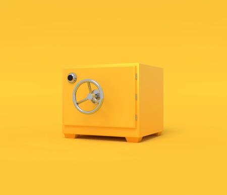 Vintage safe deposit. Illustration with empty place for text. 3D renderingの写真素材
