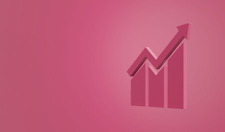 Sustainable Development Goals Decent Work and Economic Growth icon. 3D renderingの写真素材