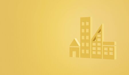 Sustainable Development Goals Sustainable Cities and Communities icon. 3D renderingの写真素材