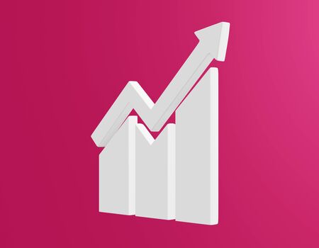 Sustainable Development Goals Decent Work and Economic Growth icon. 3D renderingの写真素材