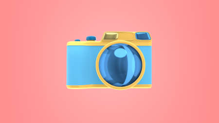 3D rendering abstract animation camera, the movement of the glare of light reflected in the lens. Funny joke cartoon pop art styleの写真素材