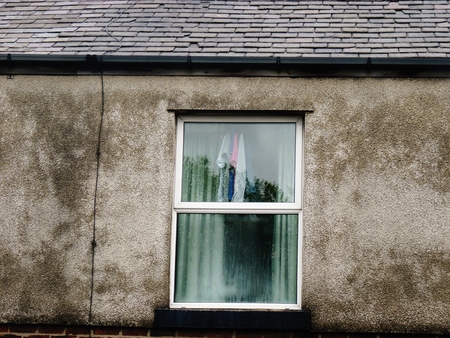 dirty terrace house lead slateの写真素材