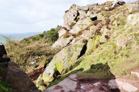 moorland in staffordshire rockyの写真素材