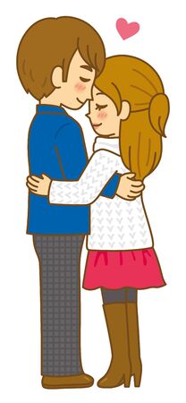 Couple huggingの写真素材