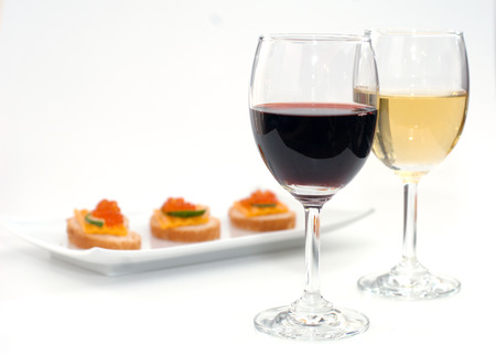 Wine and nibblesの写真素材