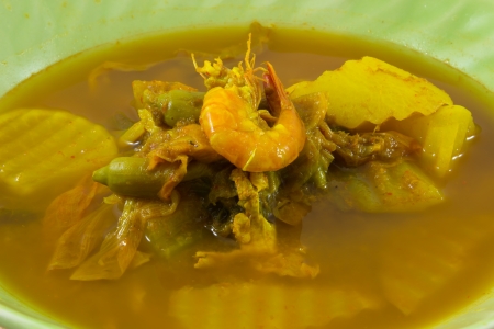 Shrimp And Mixed Vegetable In Tamarind Sauce or Shrimp Sour Curry   Kang som Gung     Thai recipe name pronunciation Shrimp Sour Curry is a traditional food of  ThailandShrimp Sour Curry is a traditional food of Central   Southern Thailand  Think of it asの写真素材