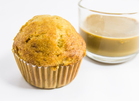 Bannana Muffins and coffeeの写真素材