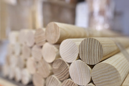 Wooden furniture detail, background carpentry woodworking woodshop.