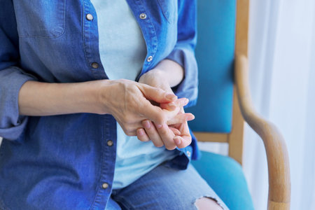 Close-up of womans hand. Stress, nervousness, tension, anxiety, anxiety, people