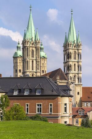 Naumburg is a town in the district Burgenlandkreis, in the state of Saxony-Anhalt, Central Germany. The cathedral is composed of a Romanesque core structure flanked by two Gothic choirs. The new construction was initiated in 1242. The cathedral district aのeditorial素材