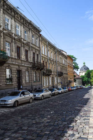 Lviv , Ukraine , July 26, 2019. Lviv central street view.のeditorial素材