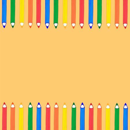 multicolors pencil background with space for textのイラスト素材