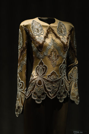 Italy, Milan - 04 December, 2022: Armani Silos, the fashion art space in Milan dedicated to the Armani style. Permanent exhibition space with luxury dresses and costumesのeditorial素材