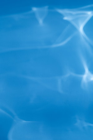 Underwater effect blue image mockup, light shadow overlay background, caustic, reflection backdrop,...