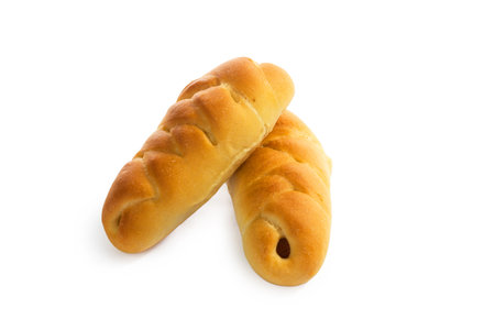 Braided buns isolated on a white background