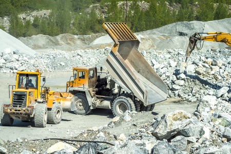 Industrial work in the summer when the weather is clearの写真素材