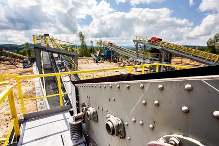 Processing Plant of manganese mine and mechanical processing used to transport oreの写真素材
