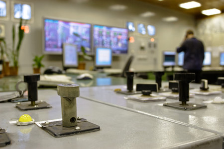 Equipment in the control room of the plant