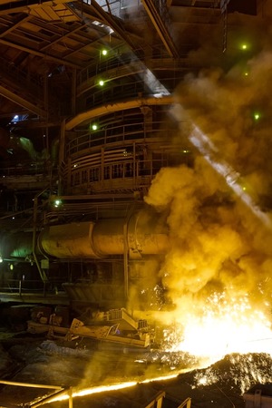 Process of manufacturing metal at the plantの写真素材