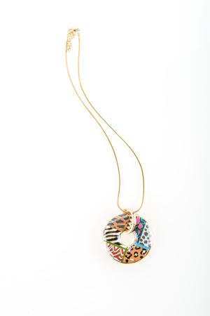 jewelry necklace decoration isolated on white backgroundの写真素材