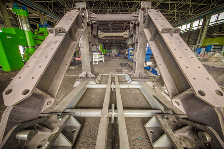 view of the modern steel production at plantの写真素材