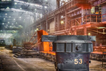 Novokuznetsk, Russia - MAY 25 2016 Casting ferroalloy factoryのeditorial素材