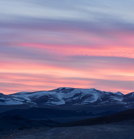 snow-capped mountain rangesの写真素材