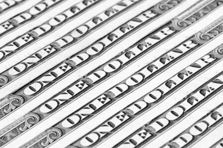 Background of money, in one US dollars banknotes.の写真素材