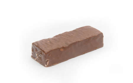 Protein Chocolate Bar Isolated on Whiteの写真素材