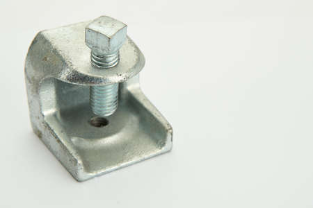 beam clamp isolated on whiteの写真素材