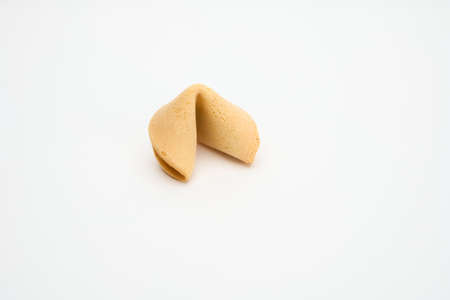 fortune cookie on white backgroundの写真素材