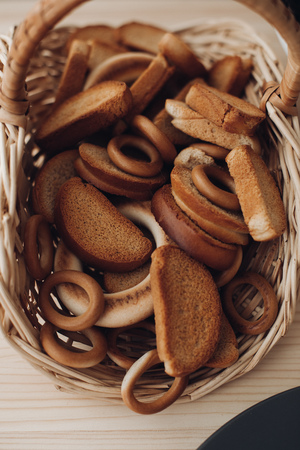 Donuts, bagels, crackers. Bakery products. Belarusian food products.の写真素材