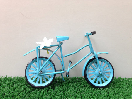 Blue Bicycle with flowerの素材