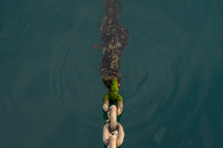 Anchor chain of a boat