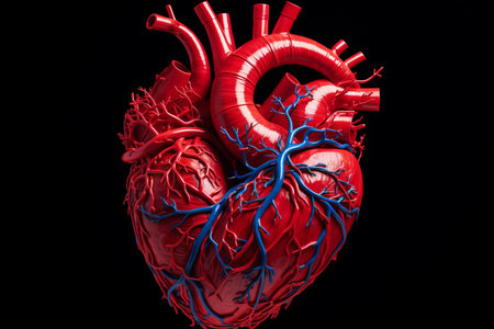 Cardiovascular System. Heart and Blood Vessels - Anatomy, Function, Arteries, Veins, Capillariesの素材
