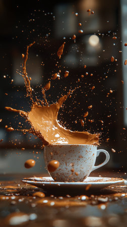 In a charming cafÃ©の素材