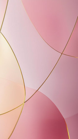 Vibrant abstract design with soft curves and warm pastel tones in an artistic compositionの素材