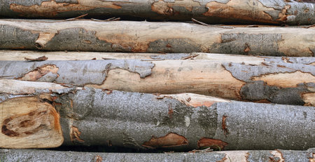 The structure of the tree is eaten by a bark beetle with pieces of bark close up. Abstraction from a...