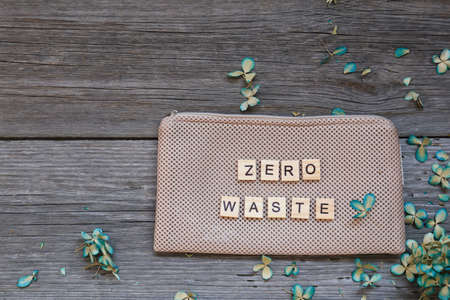 Natural Organic Spa Cosmetic Beauty concept. Zero waste beauty and home products. Eco friendly and reuse concept. Top view, flat lay, text place.の写真素材