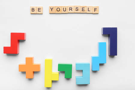 Rainbow color cubes on isolation. Symbol of LGBT rights. Equality concept, equal rights. Multicolored abstraction. Be yourself conseptの写真素材