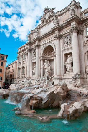 Trevi Fountain, wishing well, Rome, Lazio, Italyの写真素材
