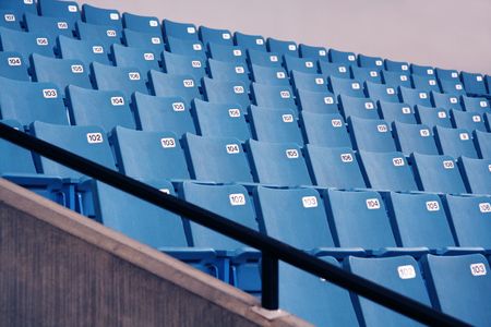 empty stadium seatsの写真素材
