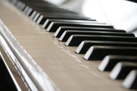 Close up shot of piano keysの写真素材